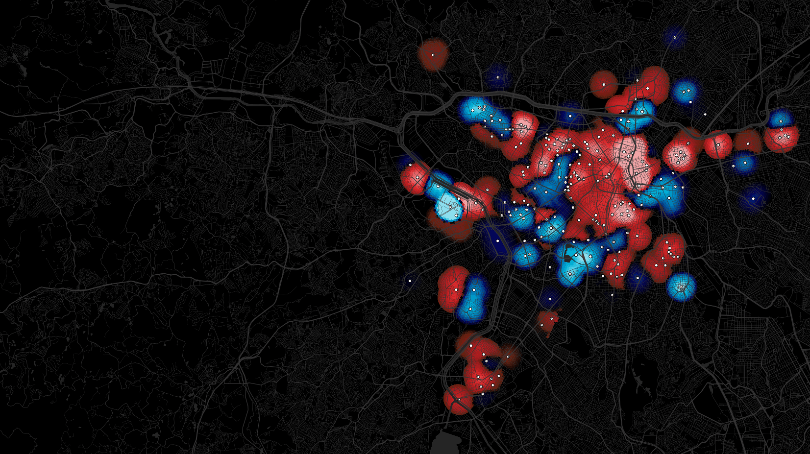 Heatmap de dados urbanos